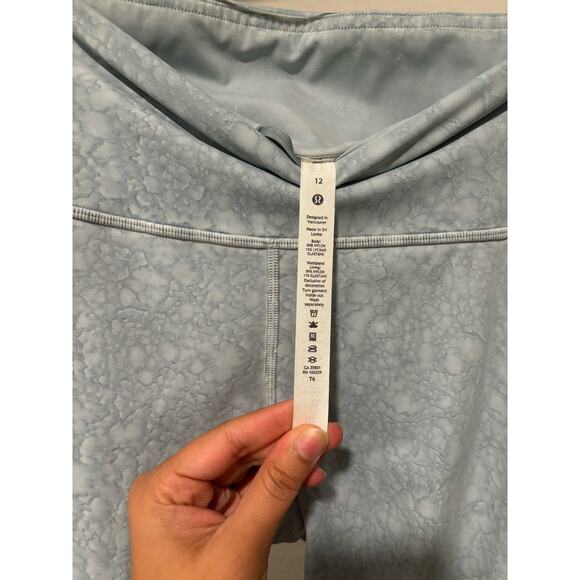 NWOT Lululemon Fast and Free Blue Pebble Limited Edition Leggings Sz 12 - Picture 8 of 9